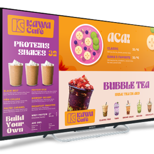 Digital Animated Bubble Tea & Cafe Menu Board
