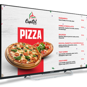 Animated Pizza Menu Board for Restaurants